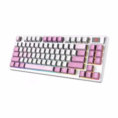 Teclado Mecánico MSI Forge GK600 TKL en Color Violeta con Switches Kailh Linear y Retroiluminación RGB Multicolor
